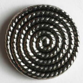 Dill Knopf metallisiert, altsilber, 19 mm
