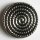 Dill Knopf metallisiert, altsilber, 19 mm