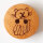Dill Holzknopf Katze, braun, 18 mm