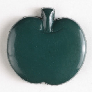 Dill Motivknopf Apfel, dunkelgrün, 14 mm