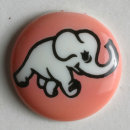 Dill Motivknopf Elefant, pink, 15 mm
