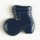 Dill Motivknopf Stiefel, blau, 20 mm