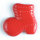 Dill Motivknopf Stiefel, rot, 20 mm