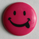 Dill Motivknopf Smiley, pink