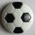 Dill Motivknopf Fußball, weiß/schwarz, 13 mm