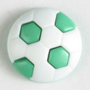 Dill Motivknopf Fußball, grün, 13 mm