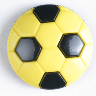 Dill Motivknopf Fußball, gelb