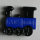 Dill Motivknopf Eisenbahn, schwarz/blau