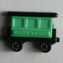 Dill Motivknopf Eisenbahn, schwarz/grün, 20 mm