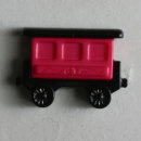 Dill Motivknopf Eisenbahn, schwarz/pink, 20 mm