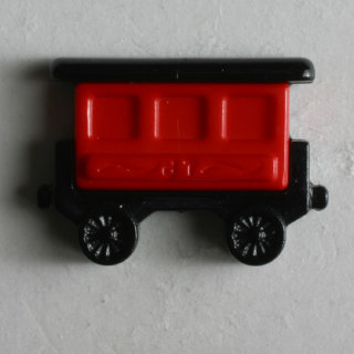 Dill Motivknopf Eisenbahn, schwarz/rot