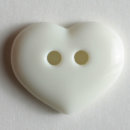 Dill Motivknopf Herz, weiß, 13 mm
