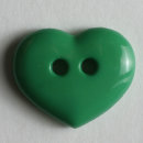 Dill Motivknopf Herz, grün, 13 mm