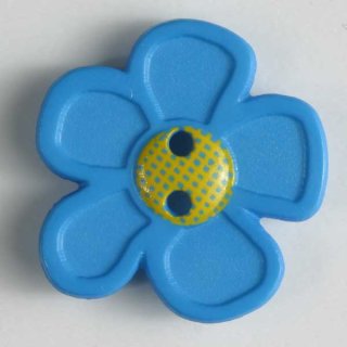 Dill Motivknopf Blume, blau