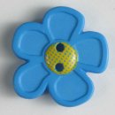 Dill Motivknopf Blume, blau, 20 mm