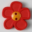 Dill Motivknopf Blume, rot