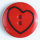 Dill Motivknopf Herz, rot, 13 mm