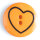Dill Motivknopf Herz, orange, 18 mm