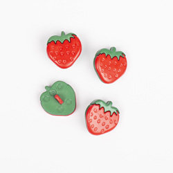 Drops Knopf Erdbeere, 18 mm